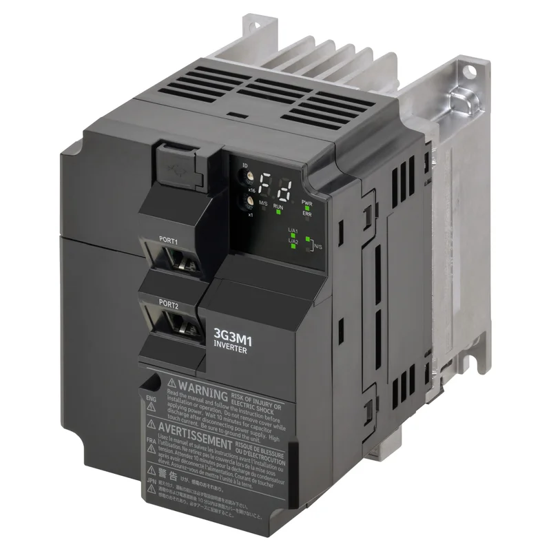 M1 AC Drive, 1.5/2.2 kW (HD/ND), 8.0/9.6 A (HD/ND), 200 VAC, 1~ input