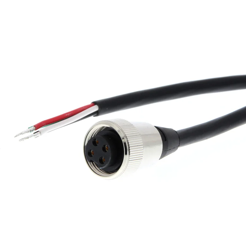 PVC power cable, 7/8-inch female socket to 7/8-inch male plug