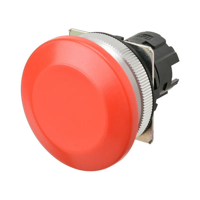 Operation unit, mushroom medium size (40 mm dia.), red, opacity, metal