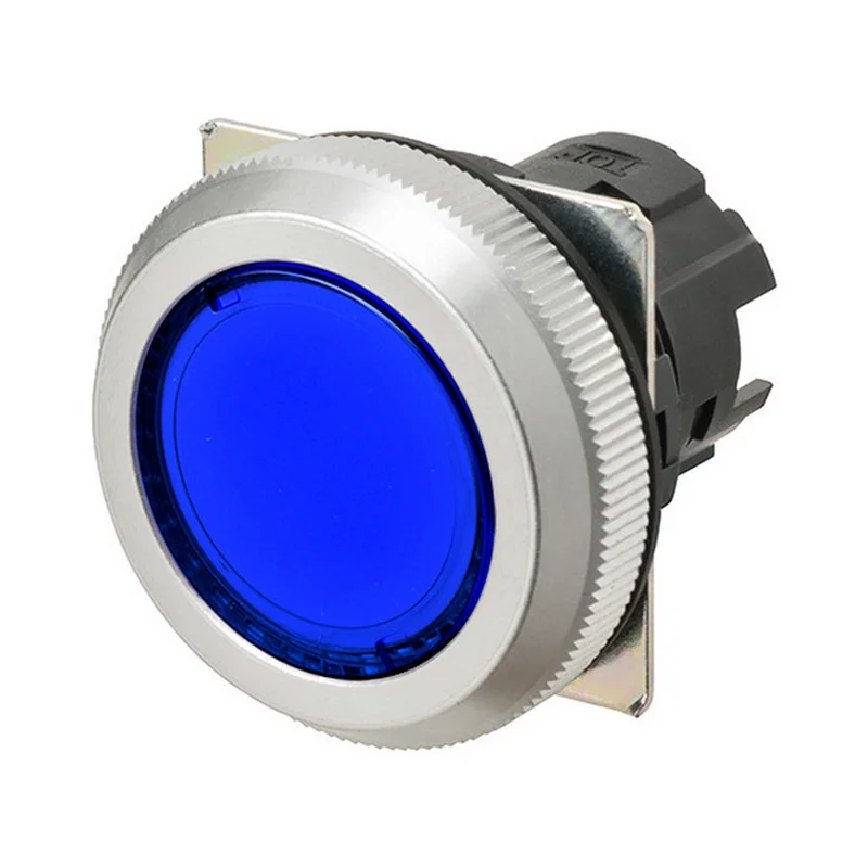 A30NZ Pushbutton Ø30 mm, Transparent Blue button, Illuminated