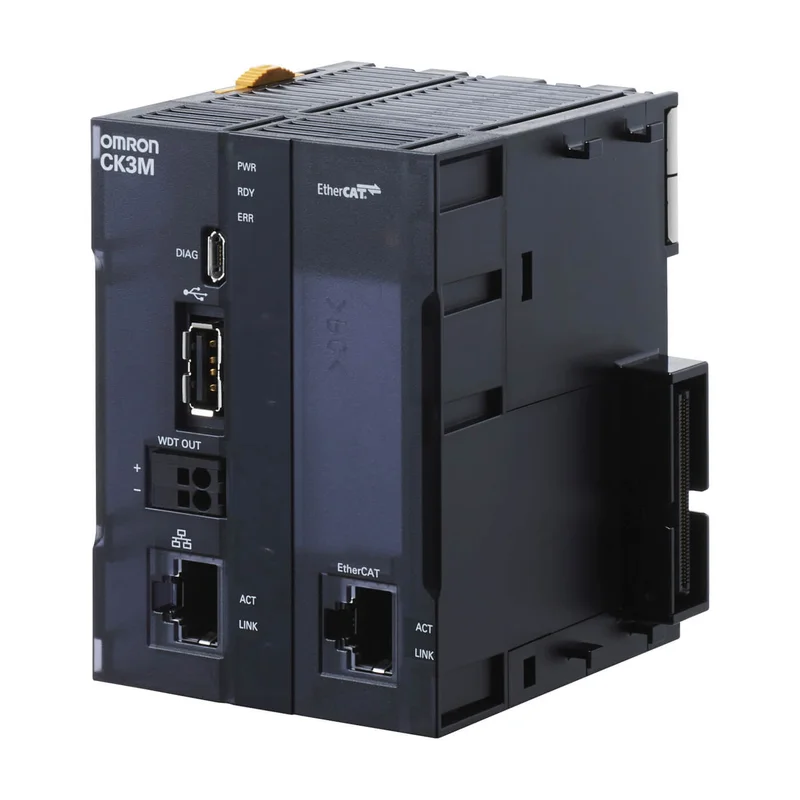 CK3M processors, 1 GB RAM, 1 GB Flash memory, 8 EtherCAT axes.
