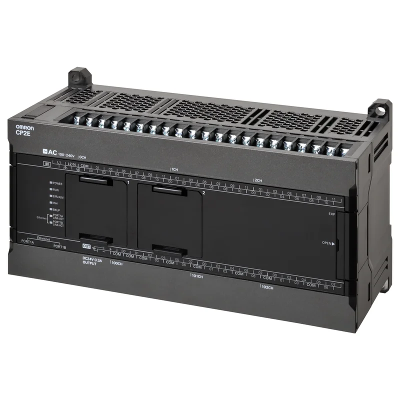 CP2E compact PLC - Network type; 36 DI, 24 DO; Relay output; Power supply 220 VAC