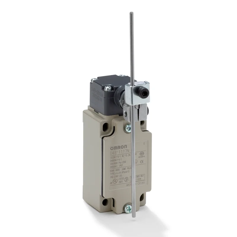 Safety limit switch, metal housing, 1NC/1NO, rod, adjustable