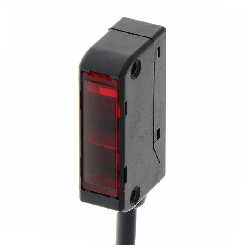 Photoelectric sensor, limited reflection, compact square, NPN, 2m