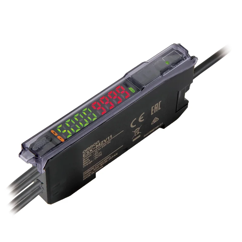 Fiber amplifier, dual fiber input, dual digital display