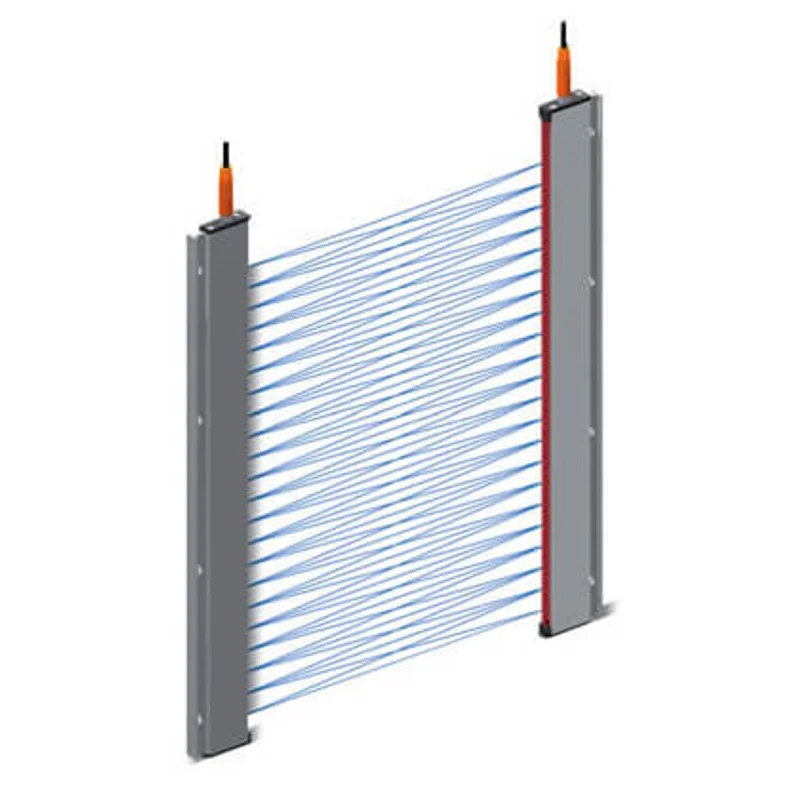 Light-curtain, through-beam, 5 m, pitch 20 mm, potential-free output, M8