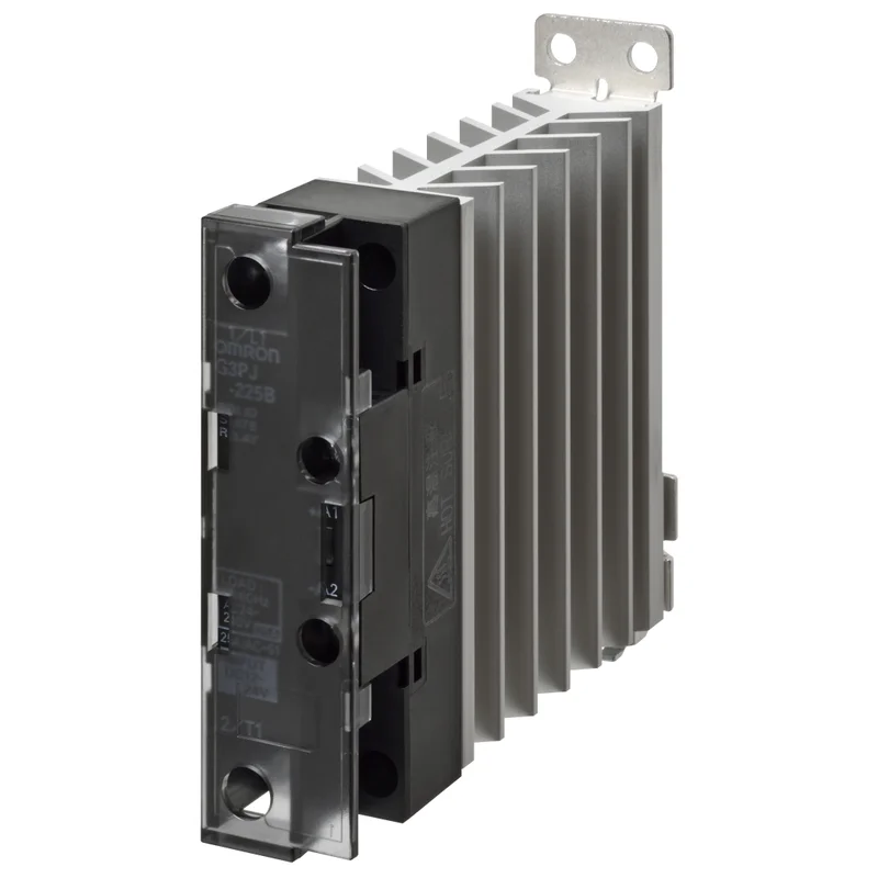 Solid state relay, 1-phase 15A 24-240 VAC, with heat sink,