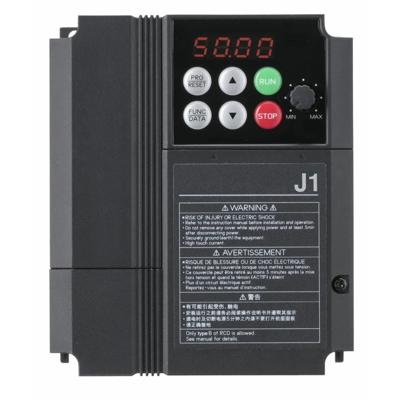 J1 AC Drive, 1.5 kW, 9.2 A, 200 VAC, single-phase, output frequency