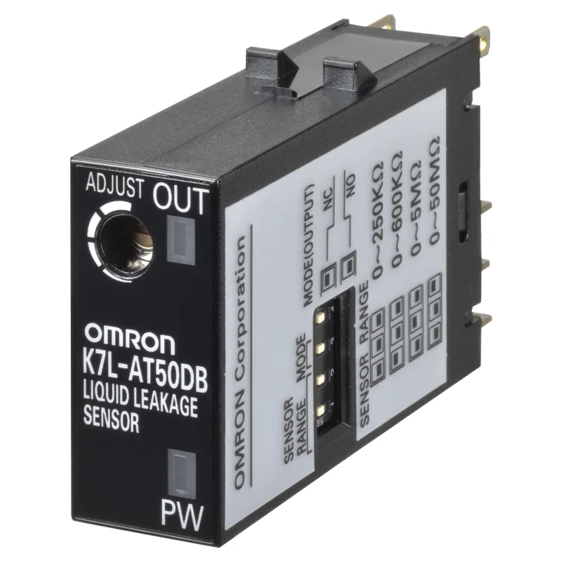 Liquid leak sensor, conductive, miniature plug-in, settings