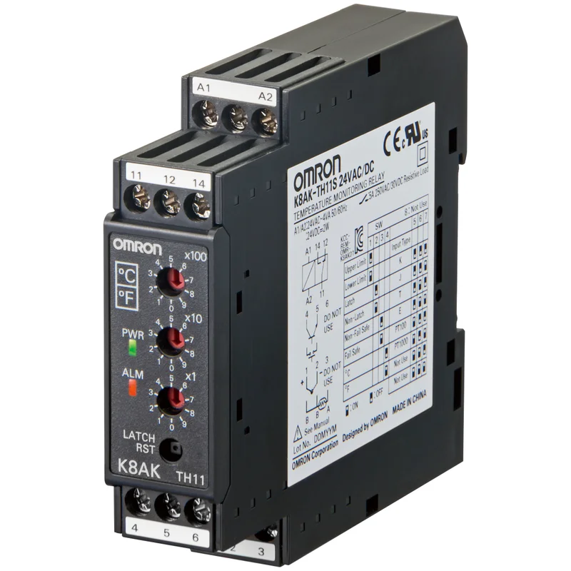 22.5 mm wide control relay, thermocouple and PT1 input type