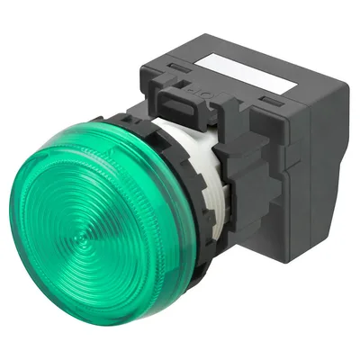 Green LED indicator green button