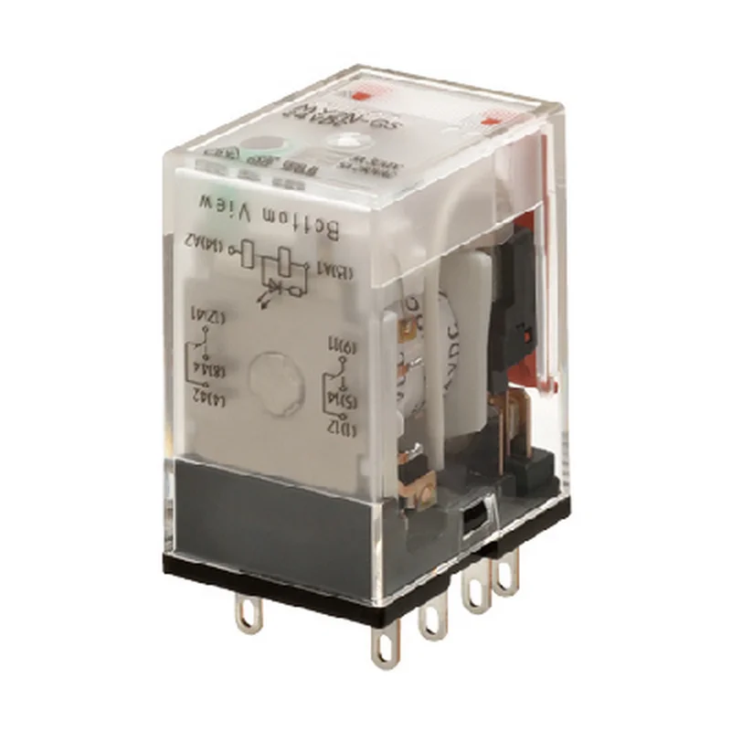 Relay, plug-in, 8-pin, DPDT, 7 A, mechanical & LED indicators
