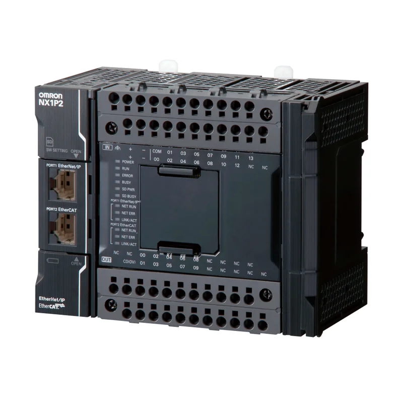 Sysmac NX1P CPU with 24 digital transistor I/O points (NPN), memory