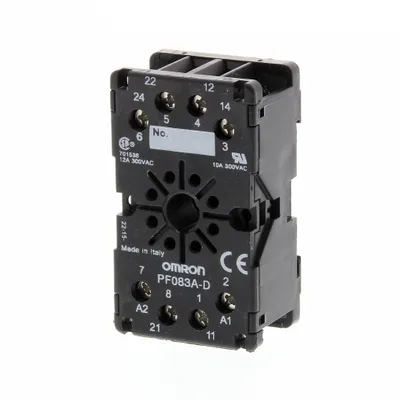 Din rail socket 8pin screw terminals