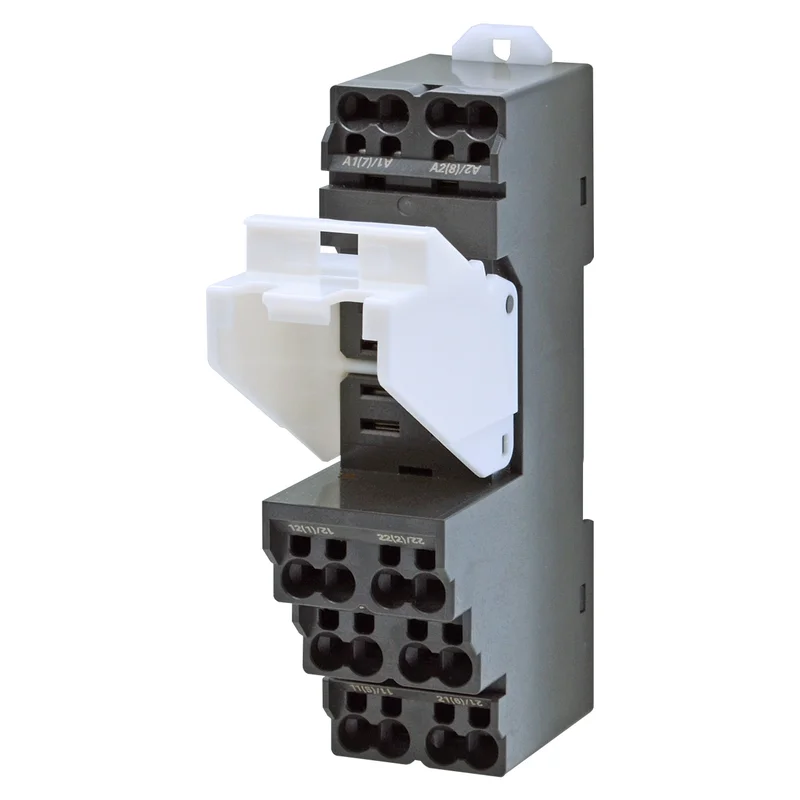 Socket, DIN rail/surface mount, 8-pin, Push-In terminals