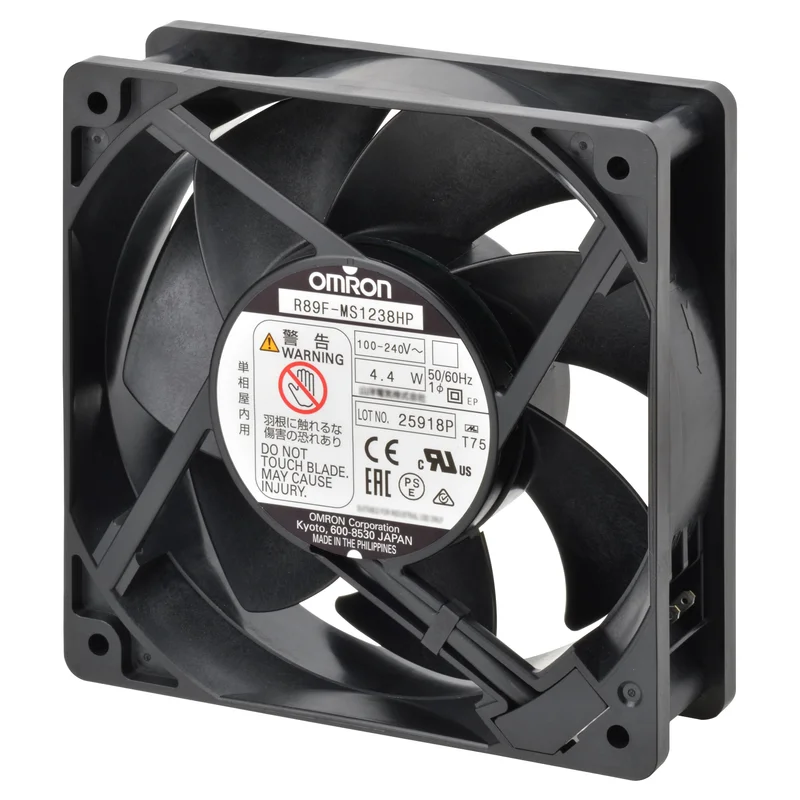 AC axial fan plastic blade, 120x38 frame, high speed, terminals