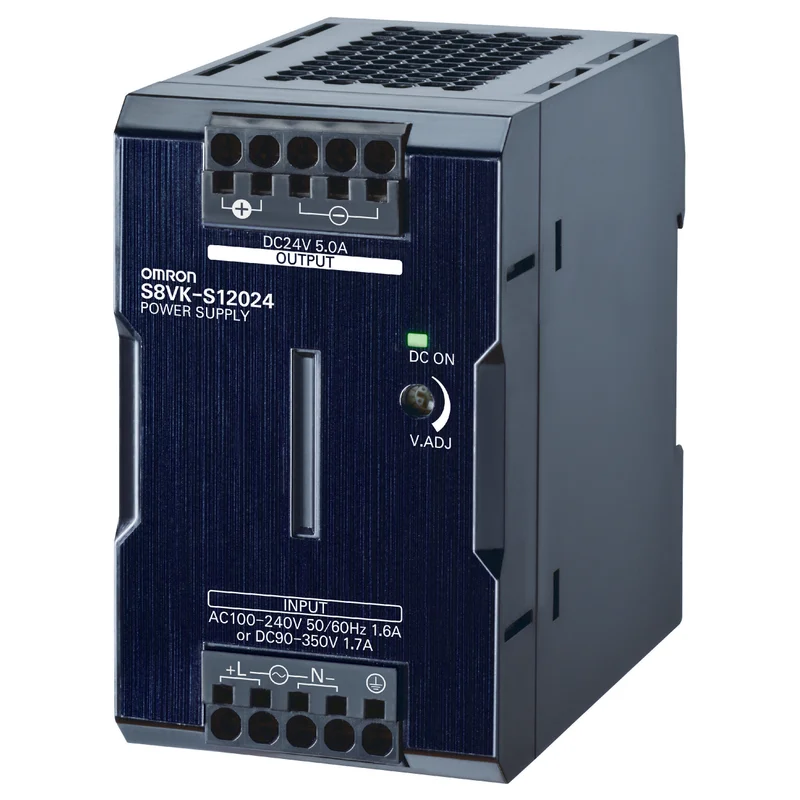 Compact Push-In Power Supply, 120W, 24VDC, 5A, DIN rail mounting,