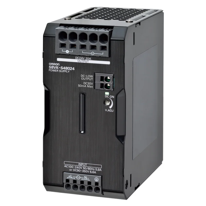 Compact Push-In Power Supply, 480 W, 24VDC, 20A, DIN rail mounting