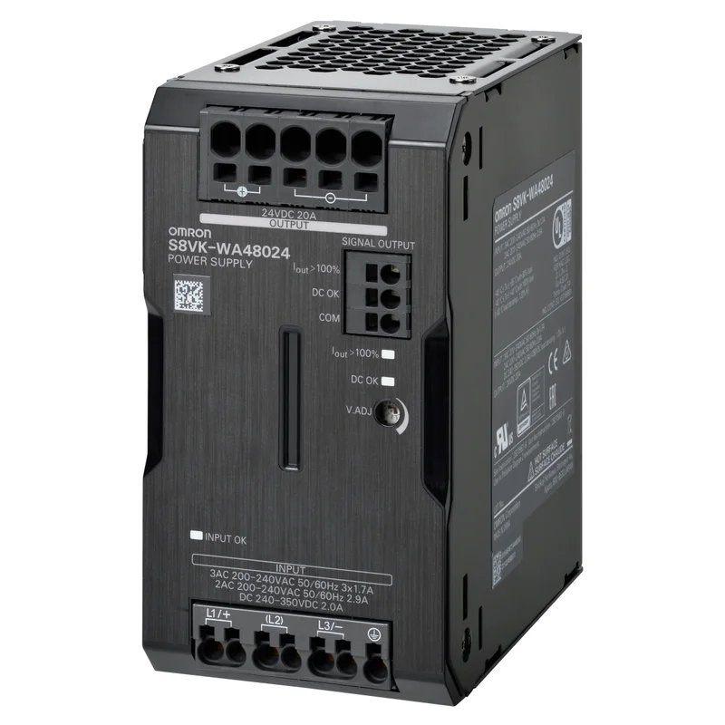 Three-phase Power Supply, 480 W, 24 VDC, 20 A, DIN rail mounting