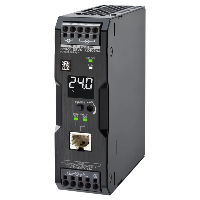 Power supply 240 W, 24 VDC, 10 A, DIN rail, Push-In, display