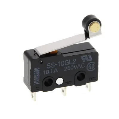 SOLDER MICROSWITCH ROLLER LEVER 1NC/NO 10A/125VAC