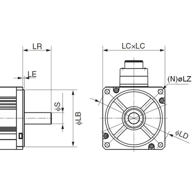 Integrated servo power supply access