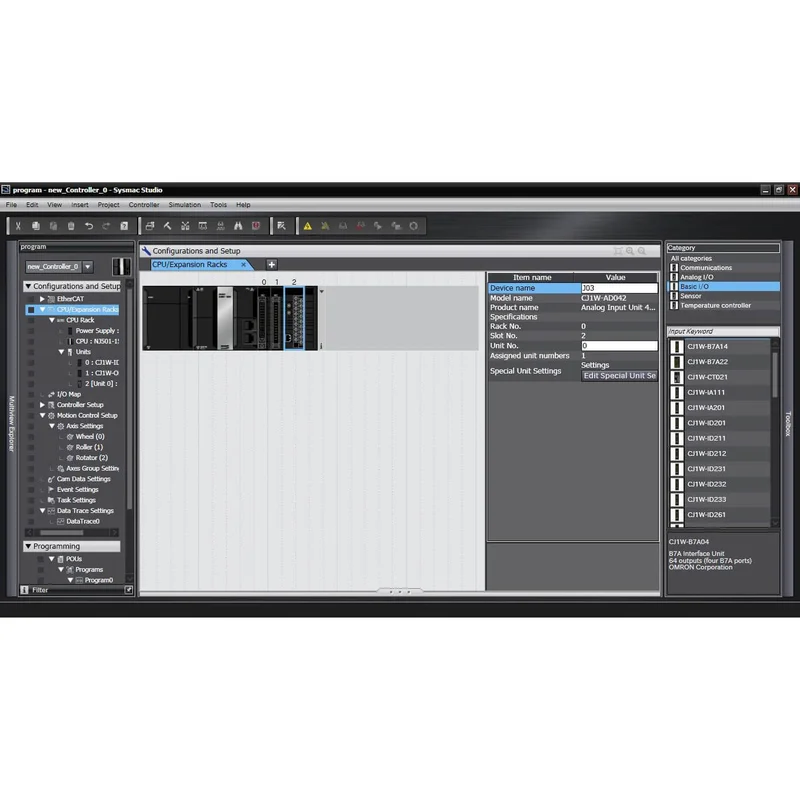 SYSMAC SYSMAC-STUDIO SOFTWARE