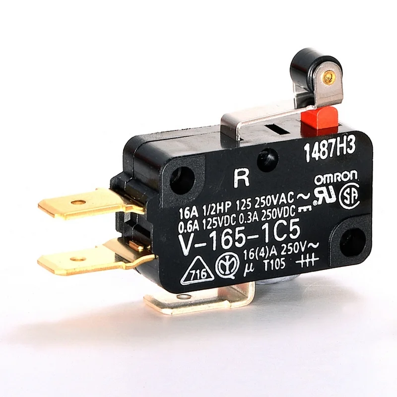 Micro Switch With Short Hinge Roller Lever And Quick Connect Terminals