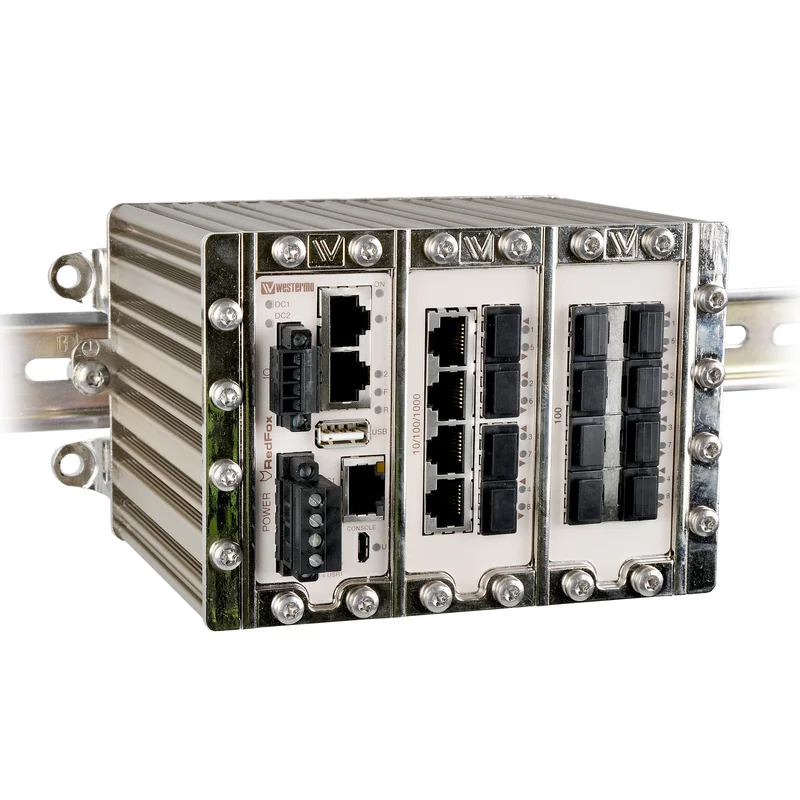 RedFox Industrial Routing Switch, 7 x 1 Gbit/s RJ45, 4 x 1 Gbit/s tran