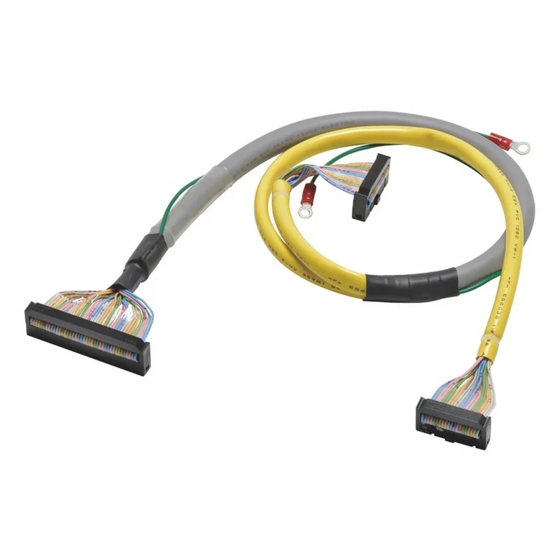I/O connection cable, with shielded connection, MIL40 to 2 x MIL20 for